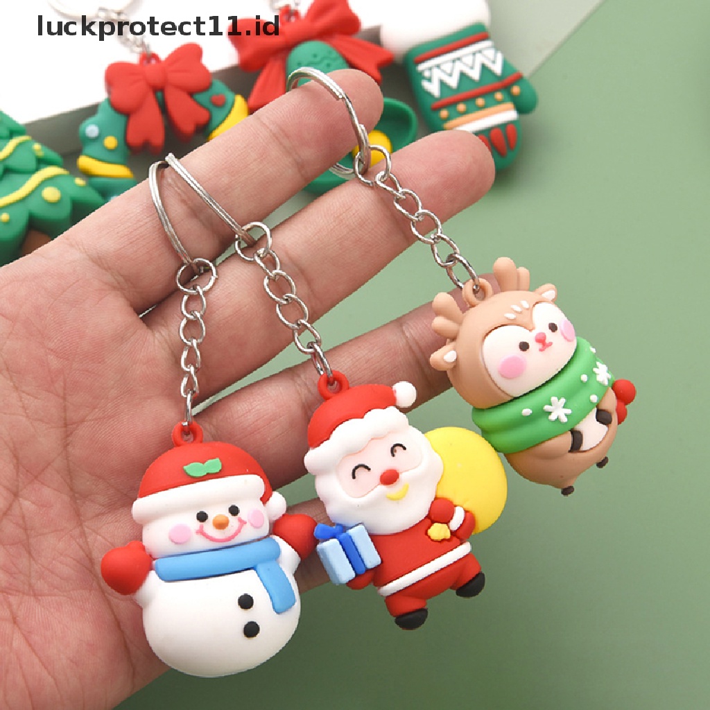 /Fashion Hot//// Christmas Series Santa Claus Pohon Natal Gantungan Kunci Untuk Ransel Liontin Boneka Rusa Lucu Gantungan Kunci Untuk Hadiah Teman Anak.