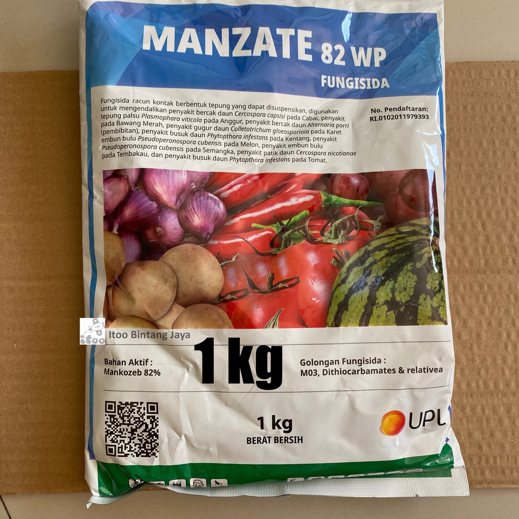 Fungisida Kontak Tahan Hujan Manzate Mankozeb 82WP 1KG