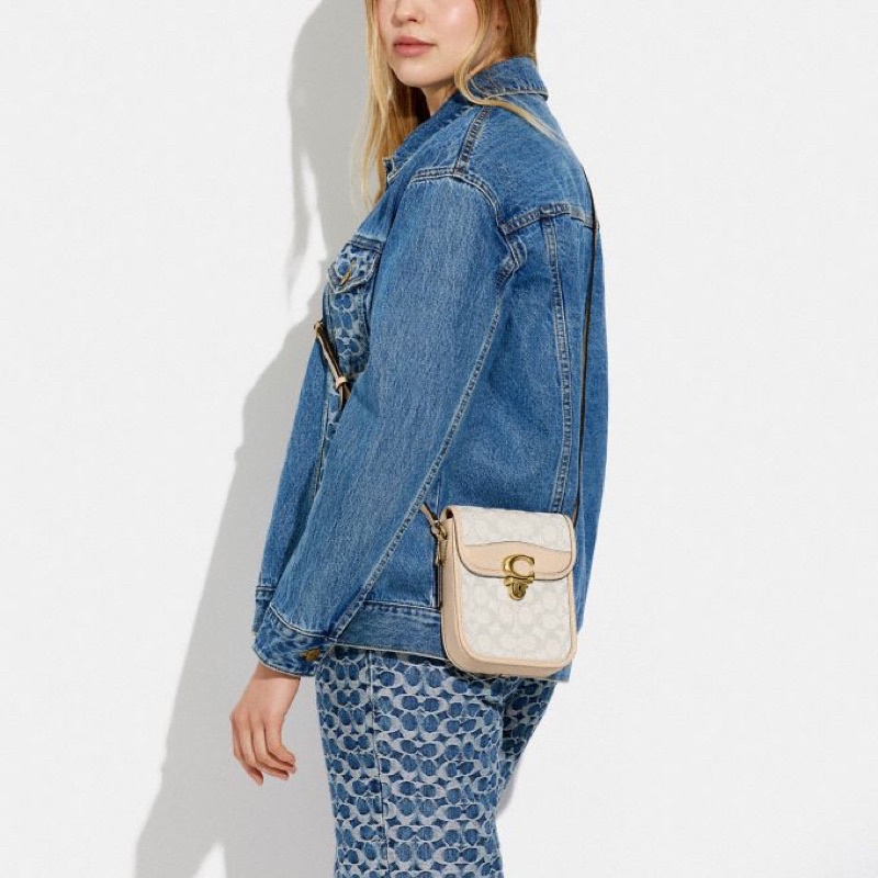 Coach Tall Studio Crossbody In Signature Canvas (CA191)