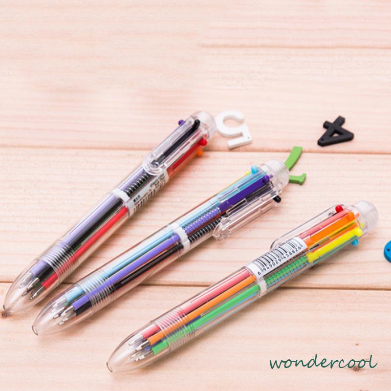 Bolpen 6-in-1 0.5MM Multi Warna Untuk Stationery Anak Sekolah Kantor bolpen-Won