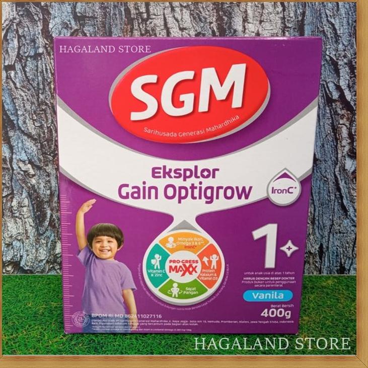 

[J-W4W-♥☞] SGM Eksplor Gain Optigrow 1 Plus 1+ Vanila 400g Formula Lanjutan SGM Gain (Usia Di Atas 1 Tahun)_trending