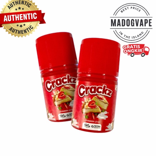 Liquid Crackz V5 60ml | Crackz V5 Strawberry Poundcake by Tetra Indonesia