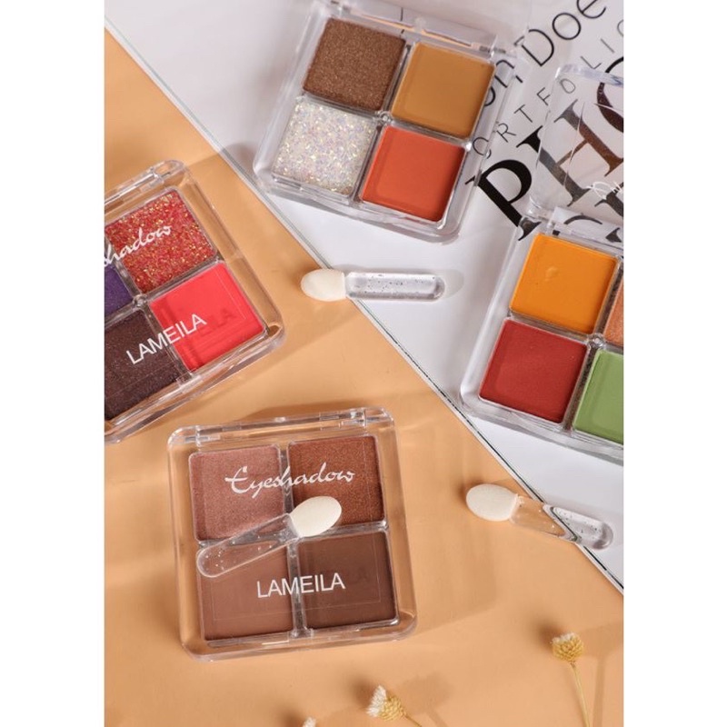 LAMEILA 4 Color Avocado Eyeshadow Disk Matte Makaron Shimmer Fruit Palette