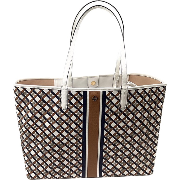 Tory Burch Leather Trimmed Tote Bag TB 82398