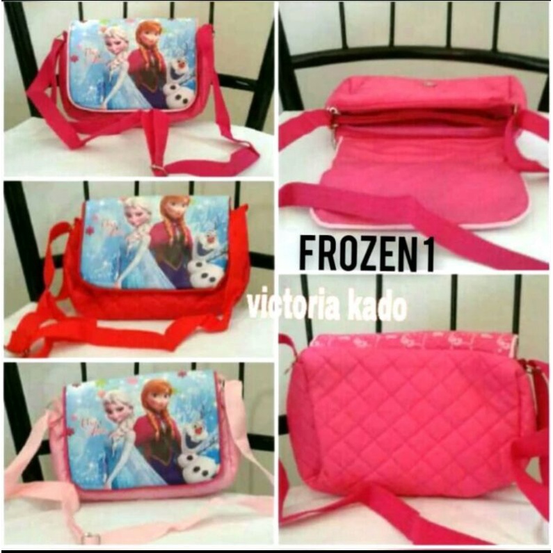 Tas Slempang Anak Perempuan Import Frozen besar