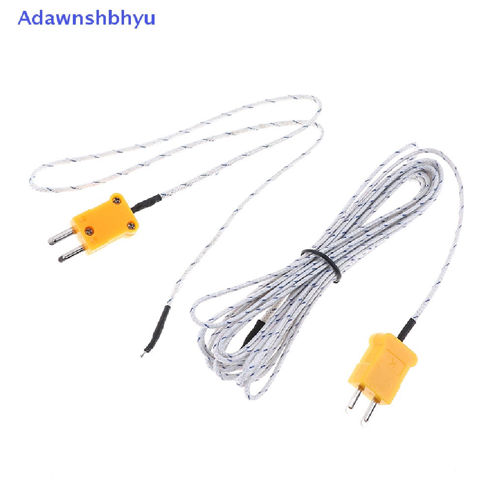 Adhyu 1PC K type sensor Suhu thermocouple probe Kabel Kawat 0.5/4m ID