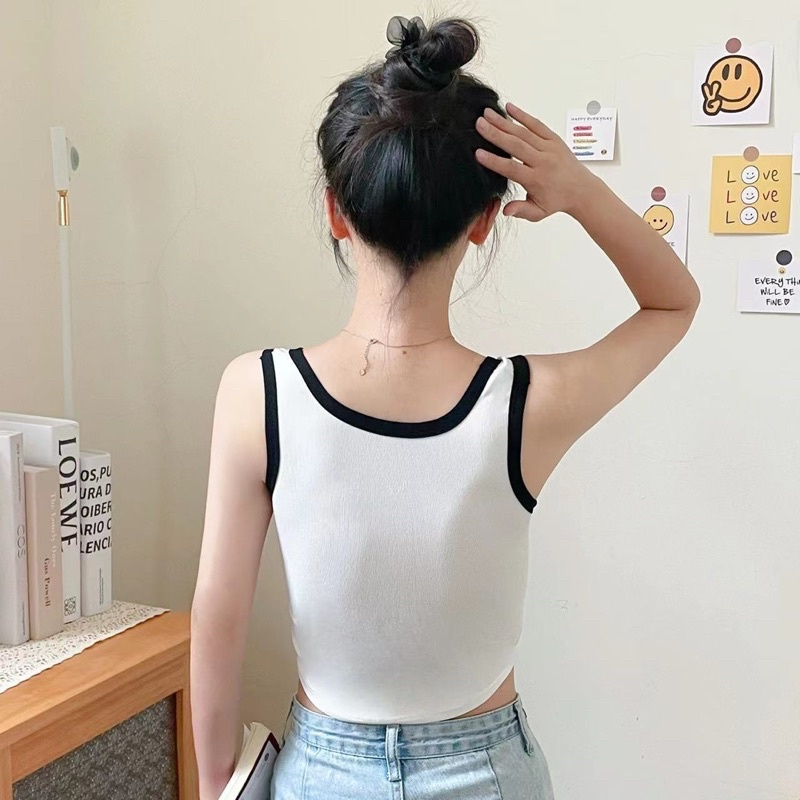 Tanktop korean wanita cup bra tank top import 100% bahan bagus dan elastis SAINT