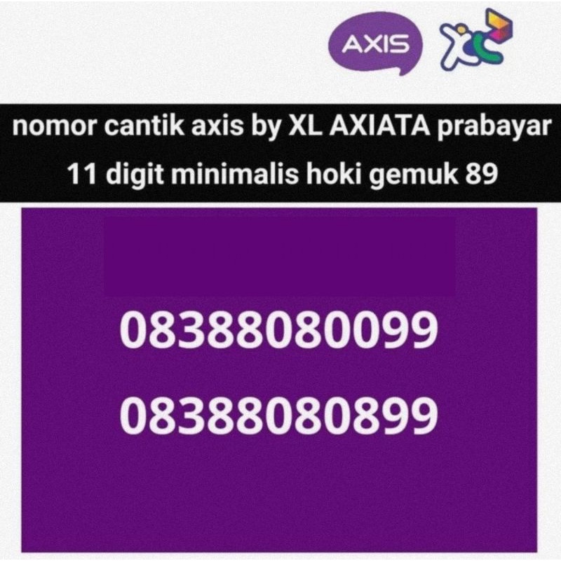 nomer cantik axis by XL axiata 11 digit kartu perdana hoki gemuk