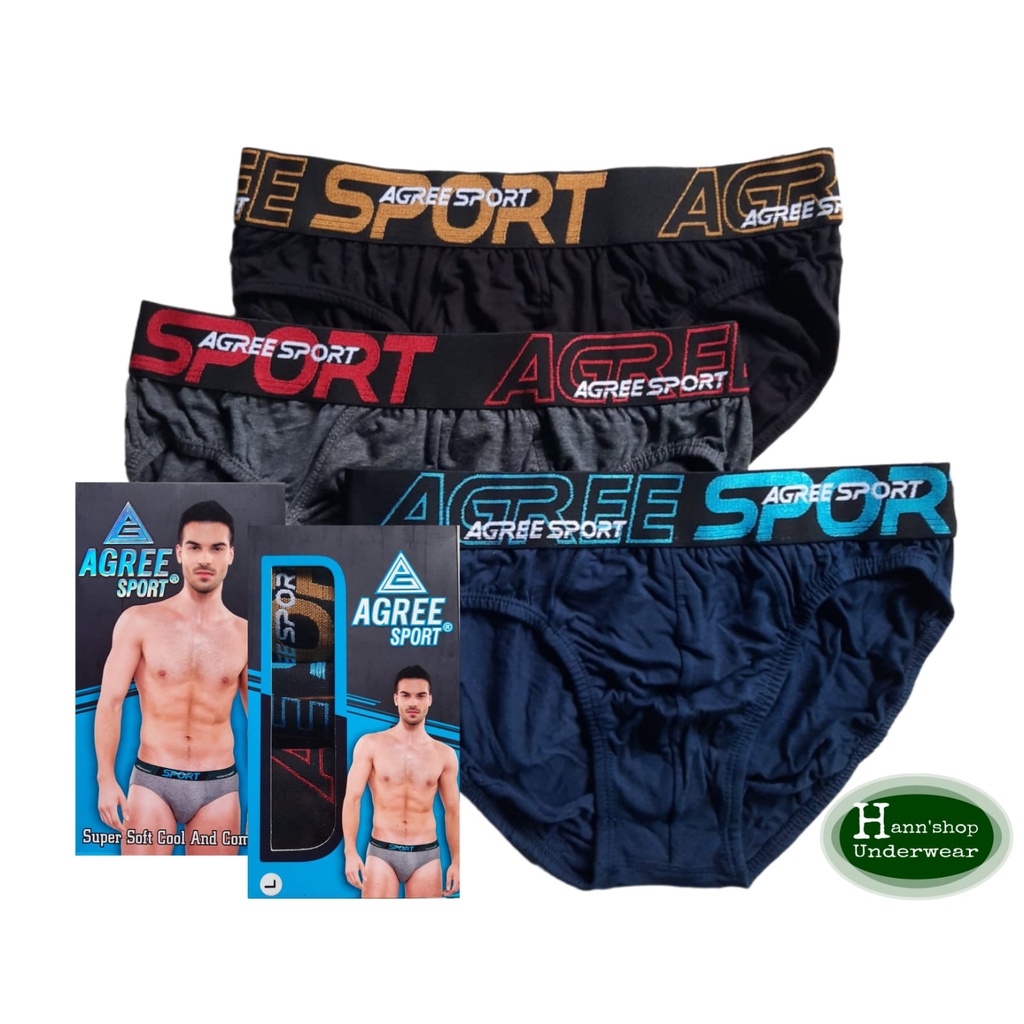 CD Pria AGREE SPORT 2328 Isi 3pcs/Pack