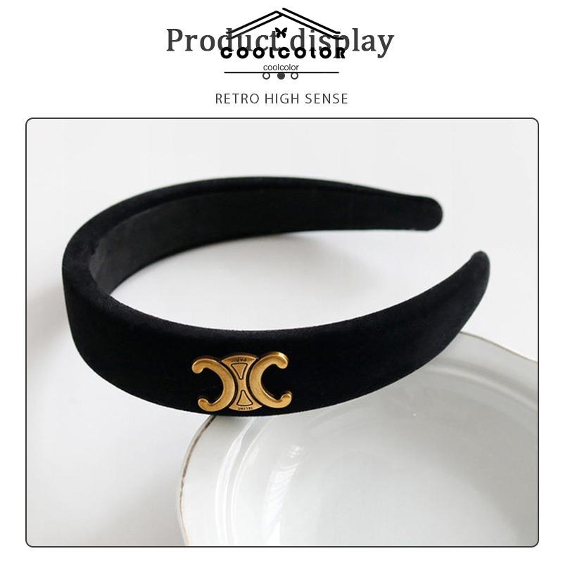 COD❤️Headbands Camellia Warna Hitam Putih Untuk Aksesoris Rambut Wanita- cl