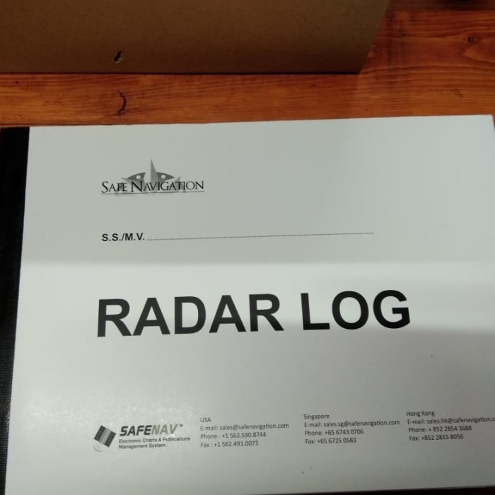 

Marn Radar Log Book / Buku Jurnal Radar