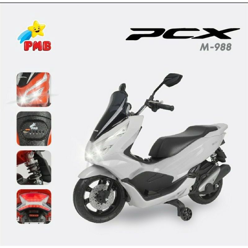 (BANDUNG) Motor Aki Mainan Anak Cas Batre PMB 988 PCX Lisensi Resmi Murah