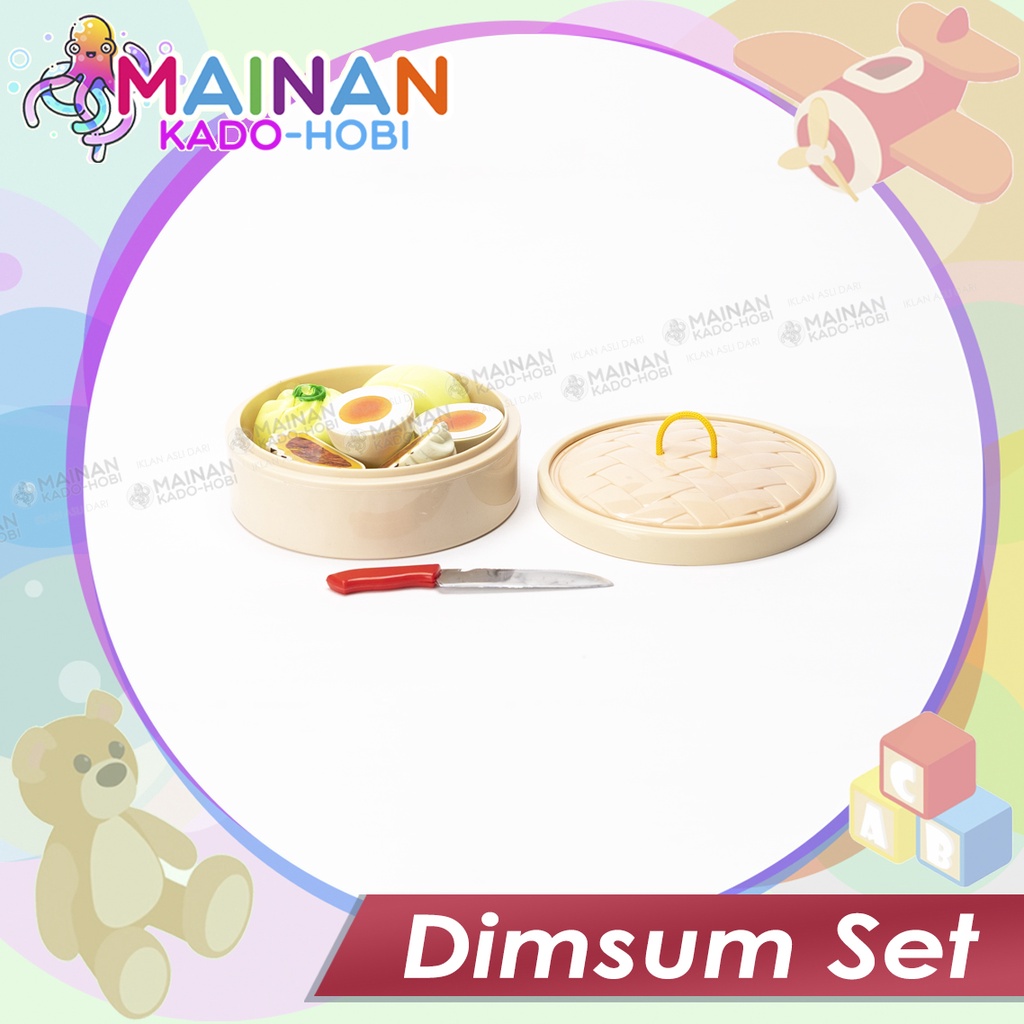 MAINAN ANAK SET MINIATUR FOOD MAKANAN MASAKAN DIMSUM BAKPAO