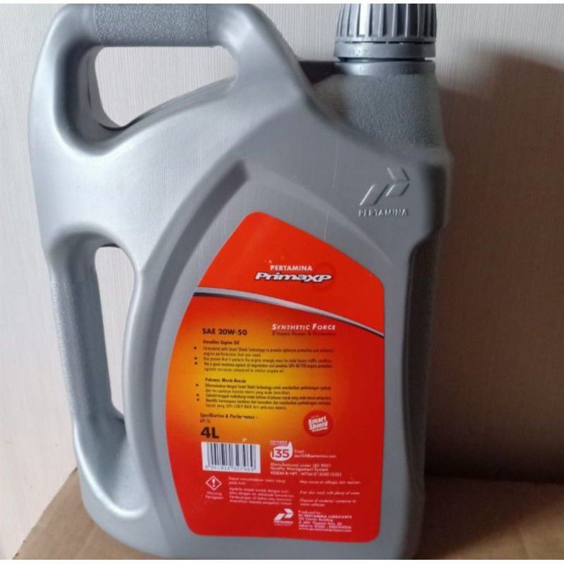 Oli Mesin Mobil Prima XP SAE 20W - 50SL 4 Liter