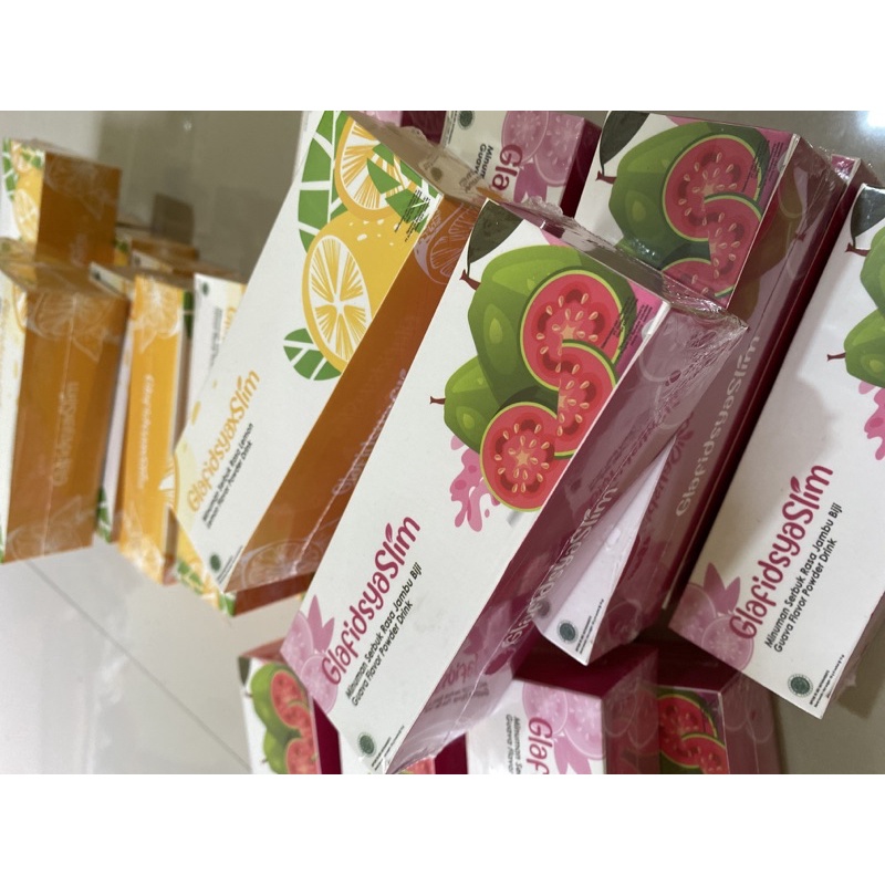Glafidsya Slim Official bubuk minuman diet ampuh rasa lemon dan guava sekaligus makanan tinggi fiber