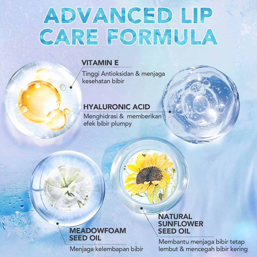 ★ BB ★ Y.O.U Colorland Icy Glow Lip Serum - Serum Bibir - Vitamin E - Lip Balm - Pelembab Gloss Untuk Bibir Hitam - Lip Care | YOU