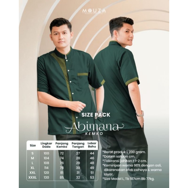 [Puby] ABIMANA KEMKO BY MOUZA | KOKO LENGAN PENDEK | KOKO AYAH TERBARU | SARIMBIT COUPLE KELUARGA