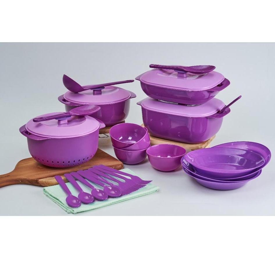 New Stock Prasmanan Jasmine Serving Set 8 / Set 16Wadah Sayur Piring Dan Mangkok