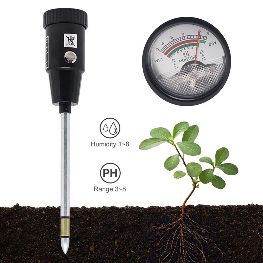 Soil Moisture Meter pH Tester 2in1 ZD06 Alat Ukur PH Kelembaban Tanah 30cm ZD-06