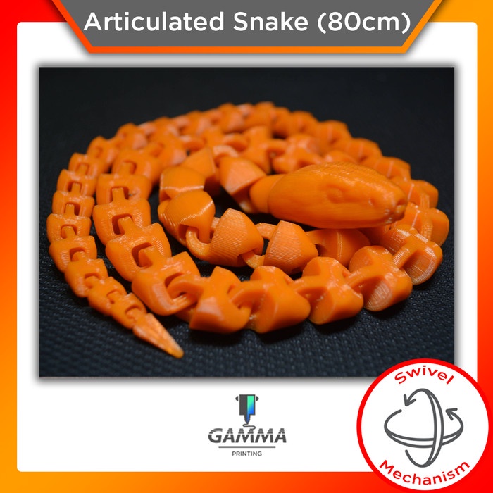 Articulated Snake Toy - Mainan Anak Ular Fleksibel 80cm