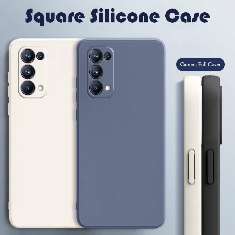 Casing Ponsel Bingkai Persegi Klasik Untuk OPPO Reno 8 Pro Plus Lite 5G Soft Liquid Silicone Cover Untuk OPPO Find X2 X3 X5 Pro Lite