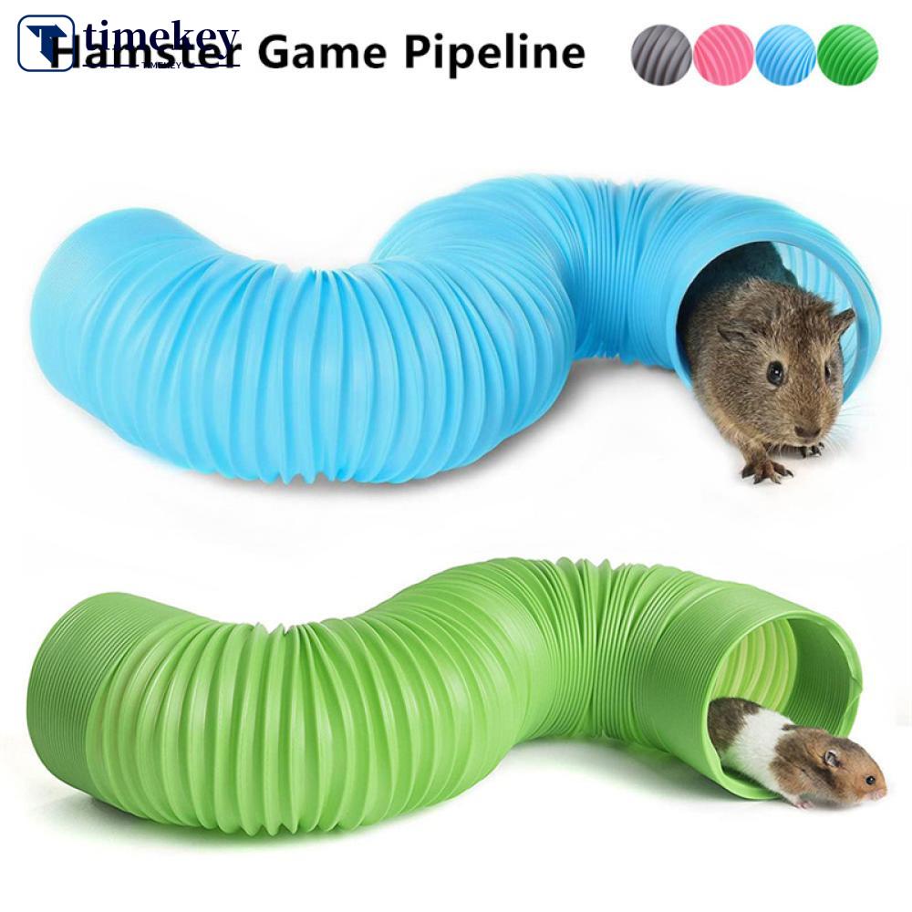 Timekey Hamster Game Pipe Stretchable Tube Kecil Pet Tunnel 100 cm Pipa Teleskopik Marmut Babi Landak Ferret Mainan Tikus F7W9