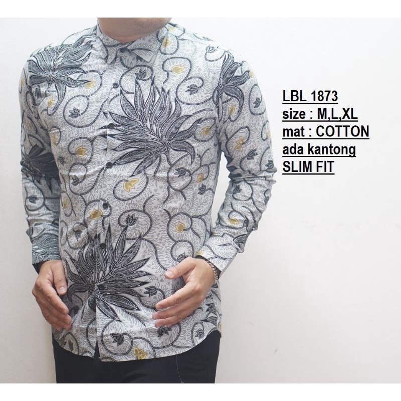 BATIK COWOK MODERN // kemeja batik pria slimfit asli