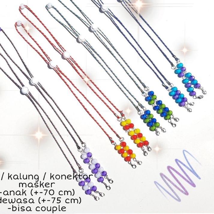 SALE tali konektor Masker wanita remaja cewek anak Strap Mask kalung masker hijab bts. tali + stoppe