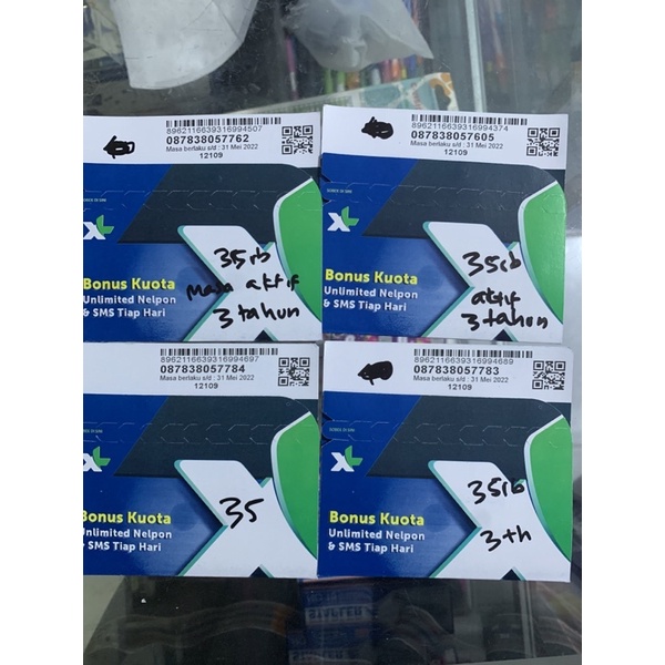 KARTU XL MASA AKTIF 3 TAHUN / 2025
