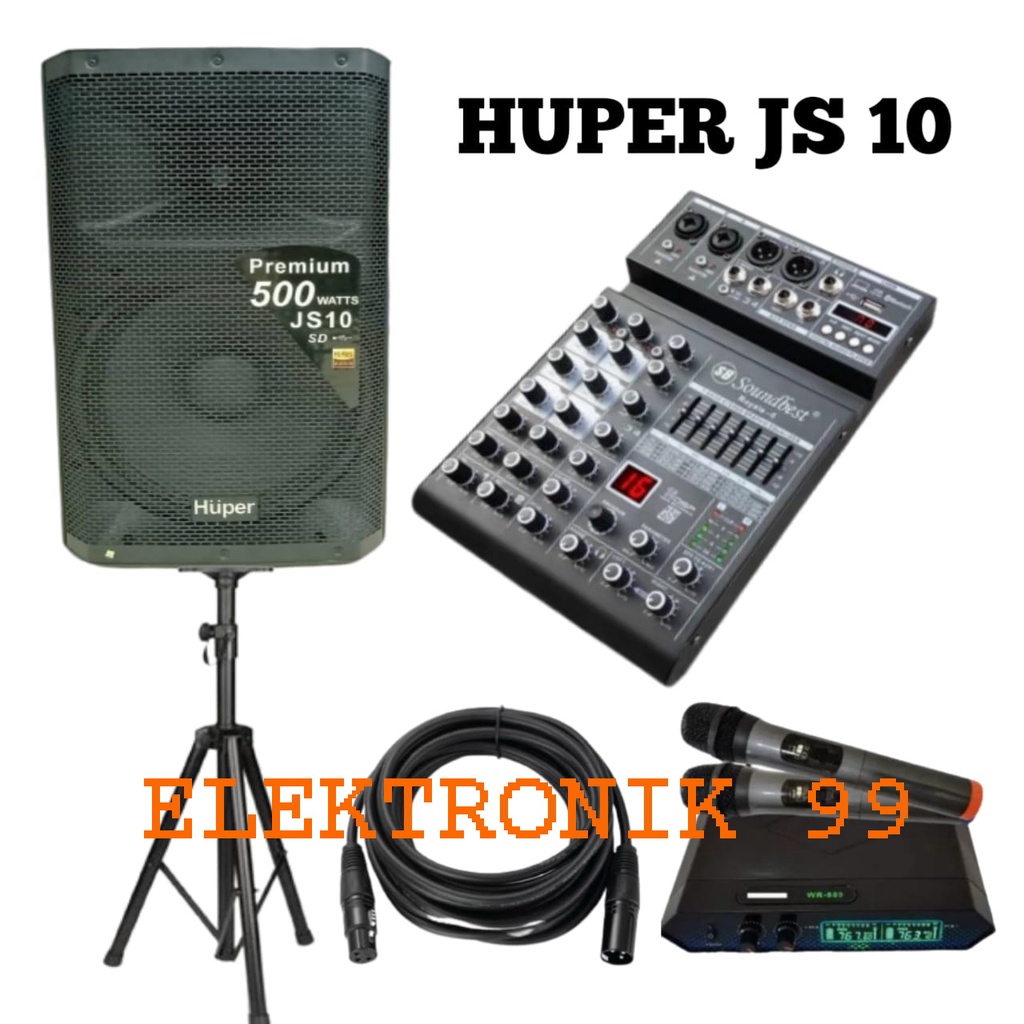 Huper Speaker Aktif JS 10 - 15 Inch Original Speaker Aktif Huper JS10 500 watt Watt ROYALE4