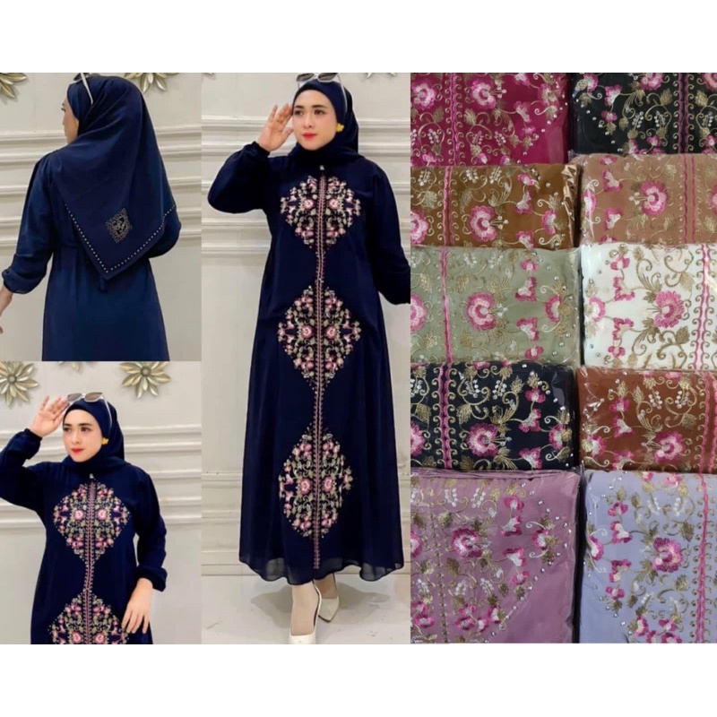 Gamis Bordir Ceruti Premium