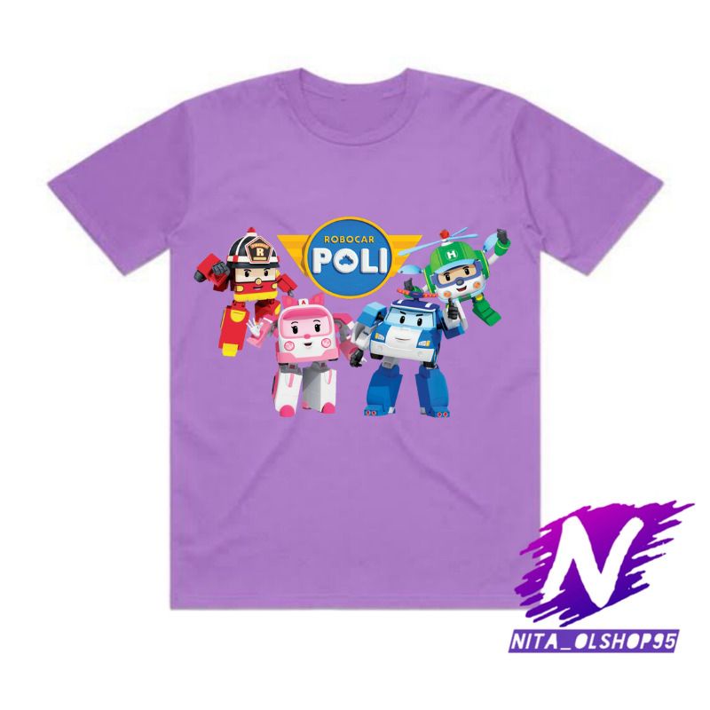 ROBOCAR POLI kaos anak mobil robocar polisi poli