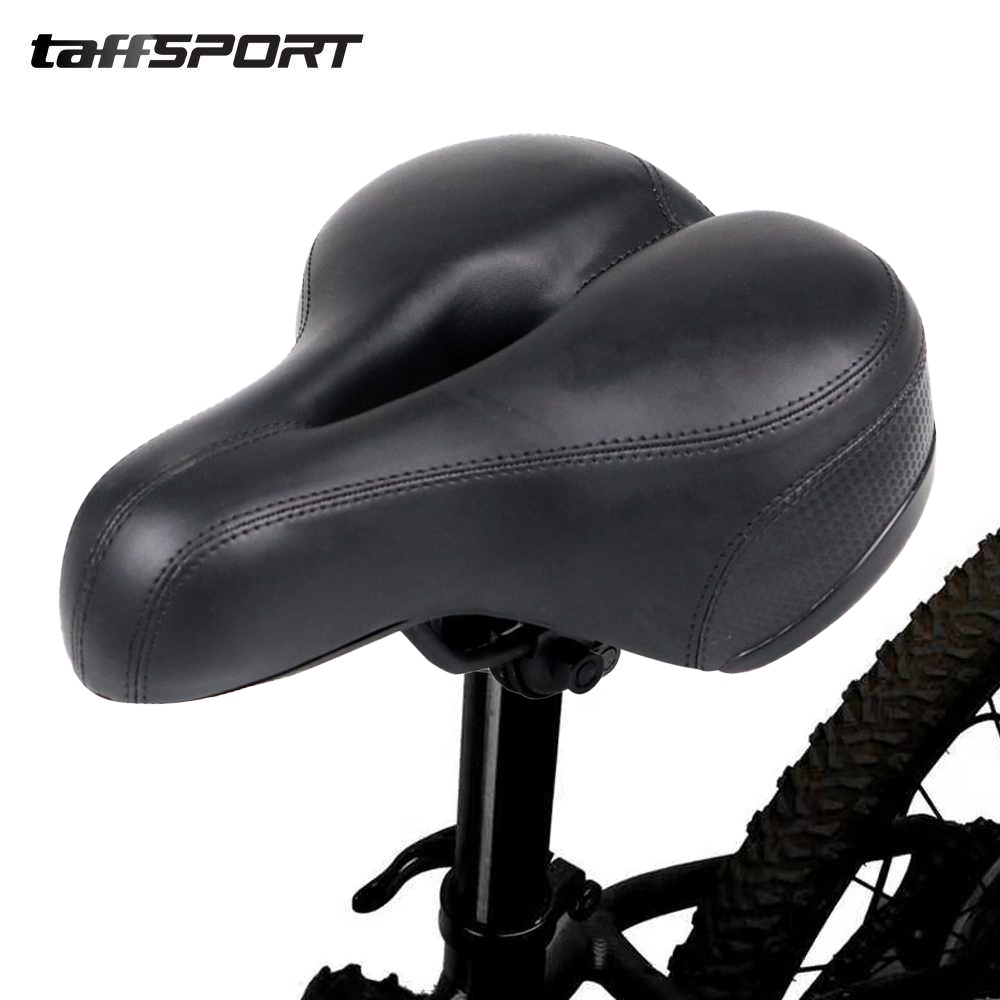 TaffSPORT Sadel Sepeda Spring Absorber with Tail Warning Reflective Tape Big Butt - NE1119 - 5KSE06BK Black