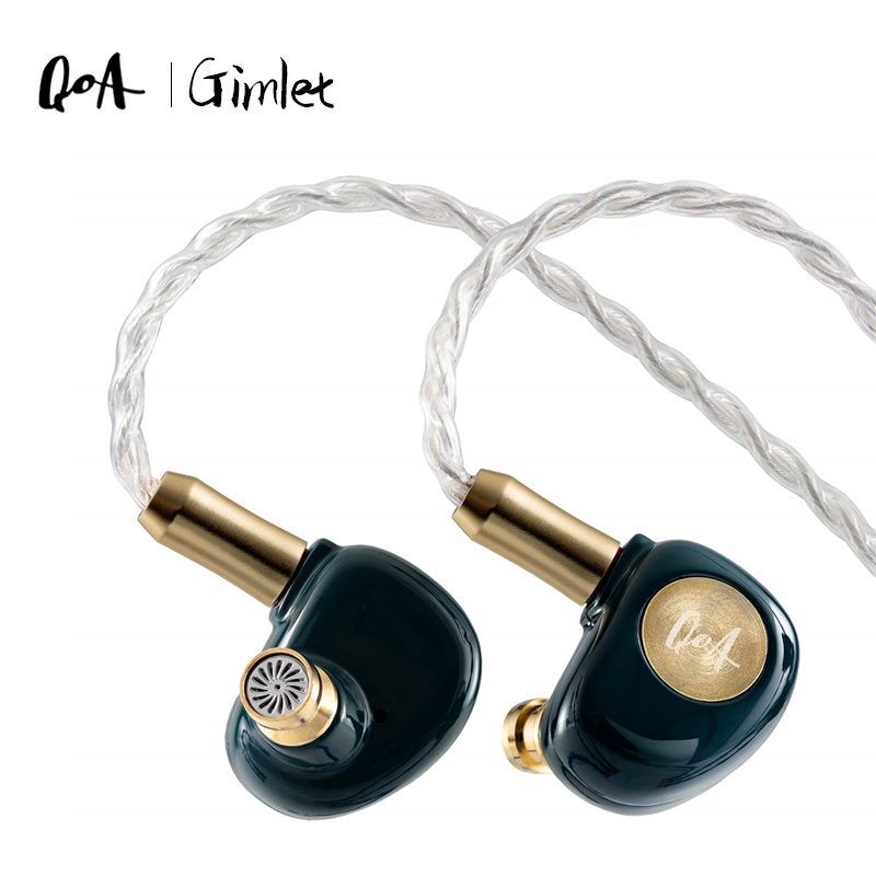 Qoa Gimlet 10mm LCP Diaphragm Dynamic Driver 4-core OFC Kabel Lapis Perak 0.78mm 2pin Untuk Celest Gumiho