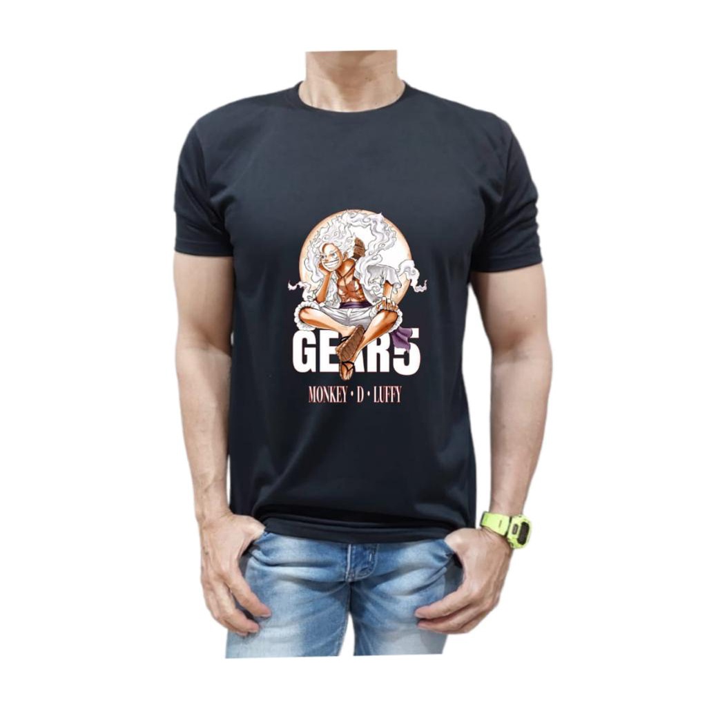 KAOS BAHAN KATUN KUALITAS PREMIUM MODEL GEAR5 ONE PIECE NYAMAN DIPAKAI