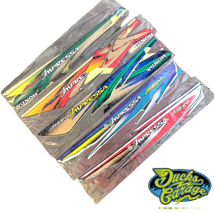 Emb Striping Sticker Stiker Body Honda Astrea Impressa Detail Original
