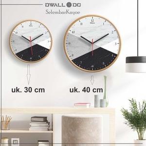 JAM DINDING BESAR 40CM~ JAM DINDING KAYU BESAR BLACK N WHITE