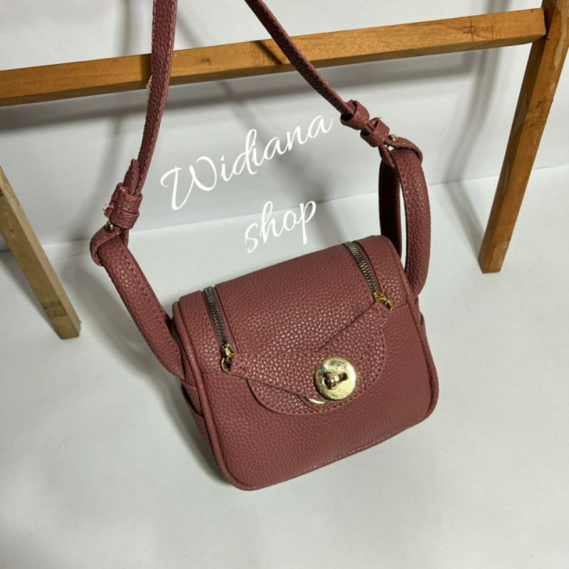 Tas Wanita Selempang Manika Mini kulit Jeruk Fashion Wanita Kekinian