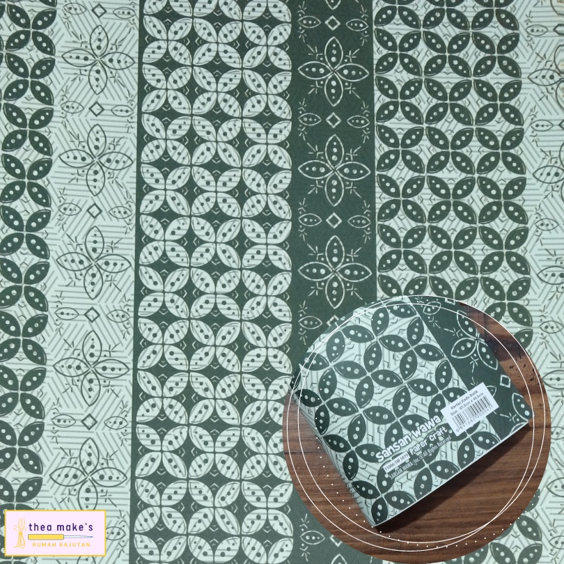 

Kertas Kado Sansan Wawa Motif Batik Hijau / Bungkus / Kado / Wrapping Paper