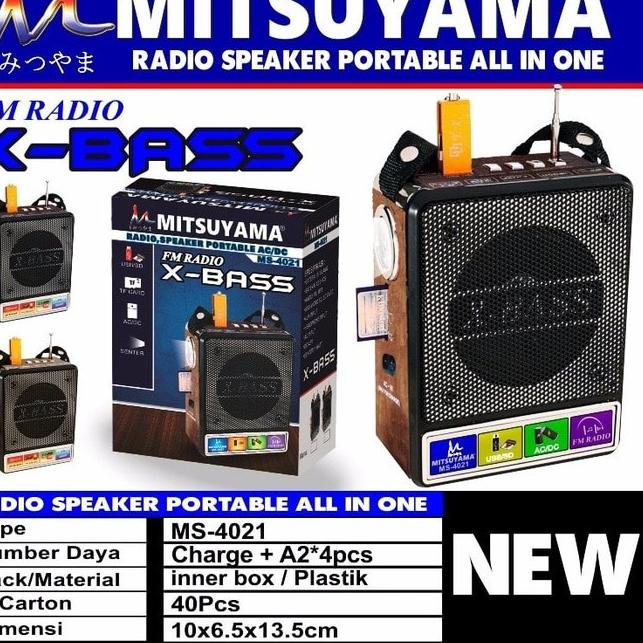 Grosiran Murah Radio Speaker Mitsuyama MS-4021 X-BASS Bisa Senter - Speaker Radio Senter Portable Mi