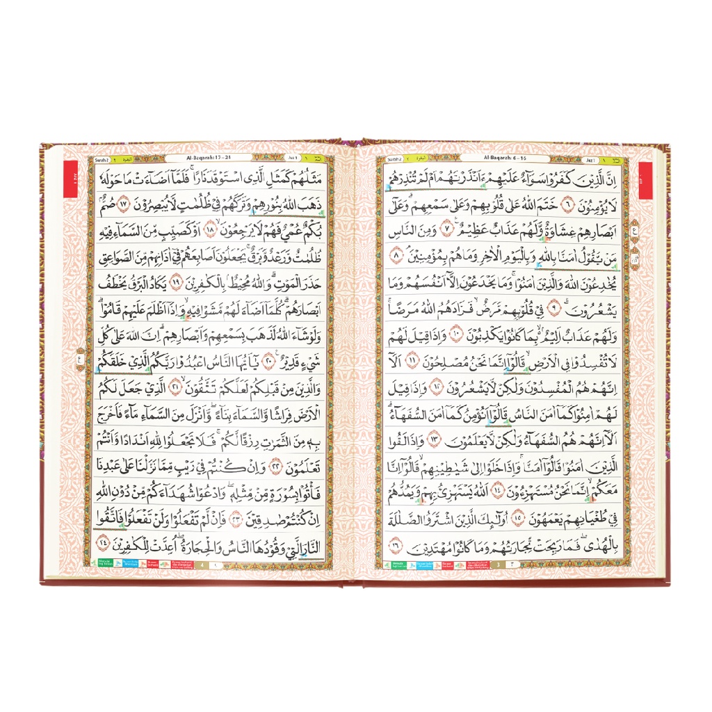 Al-Qur'anulkarim Al-Muttaqin  Mushaf Waqaf Ibtida Bendera Warna  Ukuran A5 Hard Cover Edisi Reguler