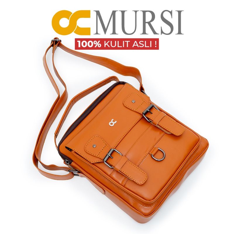 TAS KERJA FORMAL TAS SELEMPANG BAHAN KULIT SAPI ASLI ORIGINAL ODON CIBADUYUT BRAND LOKAL OC MURSI NY