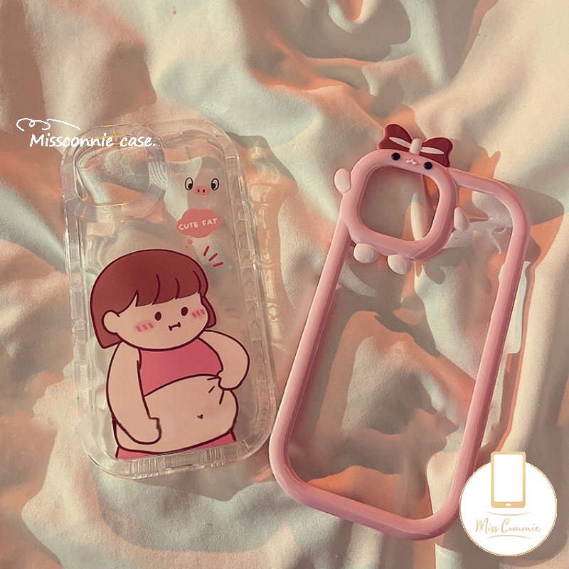 Kreatif 3D Ikatan Simpul Little Monster Lens Case Realme C25 C30 C33 C31 C35 9 9i 8i 8 C15 C25s C12 C11 C21Y 7 8Pro 5 6i 5s 5 7i 9Pro+C25Y C21 C2 C3 C17 Gadis Gemuk Lucu Soft Cover