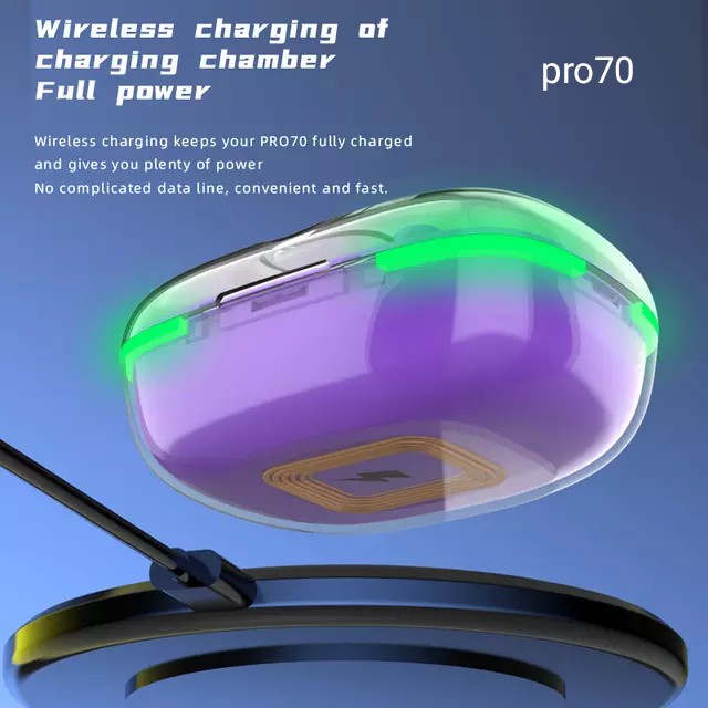 PRO70/PRO60 TWS Gaming Wireless Headphones 5.1 Bluetooth Earphones Touch Control Sports Headset Earbuds With Microphone