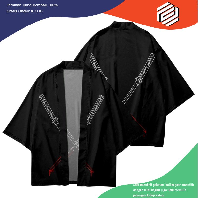 Kimono Jepang Naruto Edition – Haori Custom Premium Pria Wanita