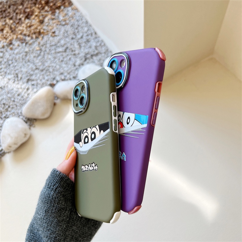 IPHONE Kartun Animasi Doraemon 2-in-1 Casing Pelindung Untuk Iphone14 13 12 11 Pro Max 14Plus Crayon Kecil Baru Presisi Lubang Anti Jatuh Case