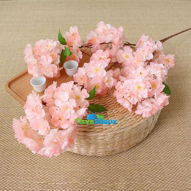 Sakura Cherry Blossom 1 meter + Daun