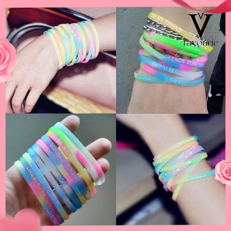 CODBracelet Silicon Luminous Luminous Couple Wristband Untuk Wanita/Pria-FA