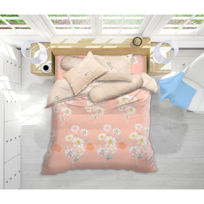 Bedcover Set T30 My Love Terlaris motif Daisy 180x200x30 cm - Mylove {Property Off Liliy Grosir
