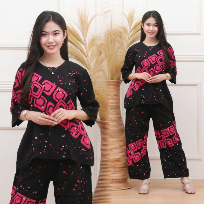 Setelan Batik Cap Busui // Setelan cap wanita Rayon Mosifa set // One Set Mozaik // set WanitaBELLE ONE SET / SETELAN RAYON DAILY ONE SET BAJU SETELAN WANITA KEKINIAN